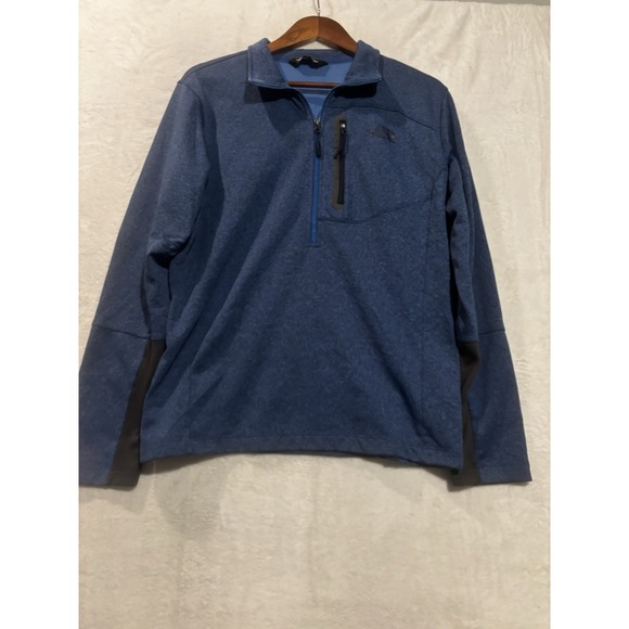 The North Face Other - The North Face Sweater Mens Medium Blue‎ 1/2 Zip Pullover Pocket Sweatshirt